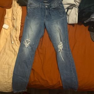 EXPRESS skinny blue jeans